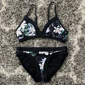 Athleta Two Piece Floral Swimsuit